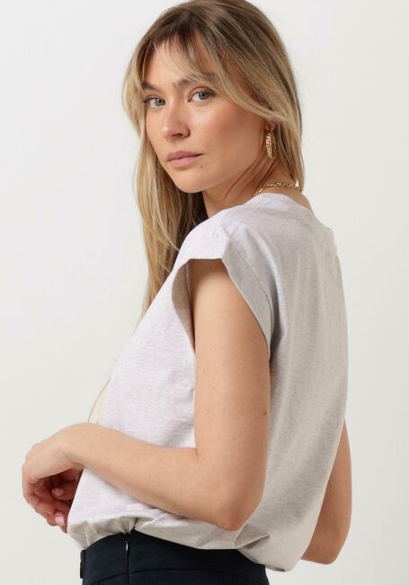 Gebroken wit RUBY TUESDAY Top CELIA ROUND NECK HEAVY TEE - large