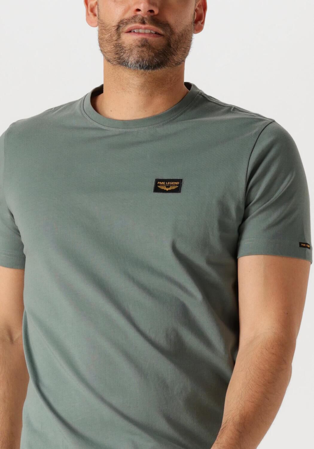 PME LEGEND Heren Polo's & T-shirts Short Sleeve R-neck Guyver Tee Groen