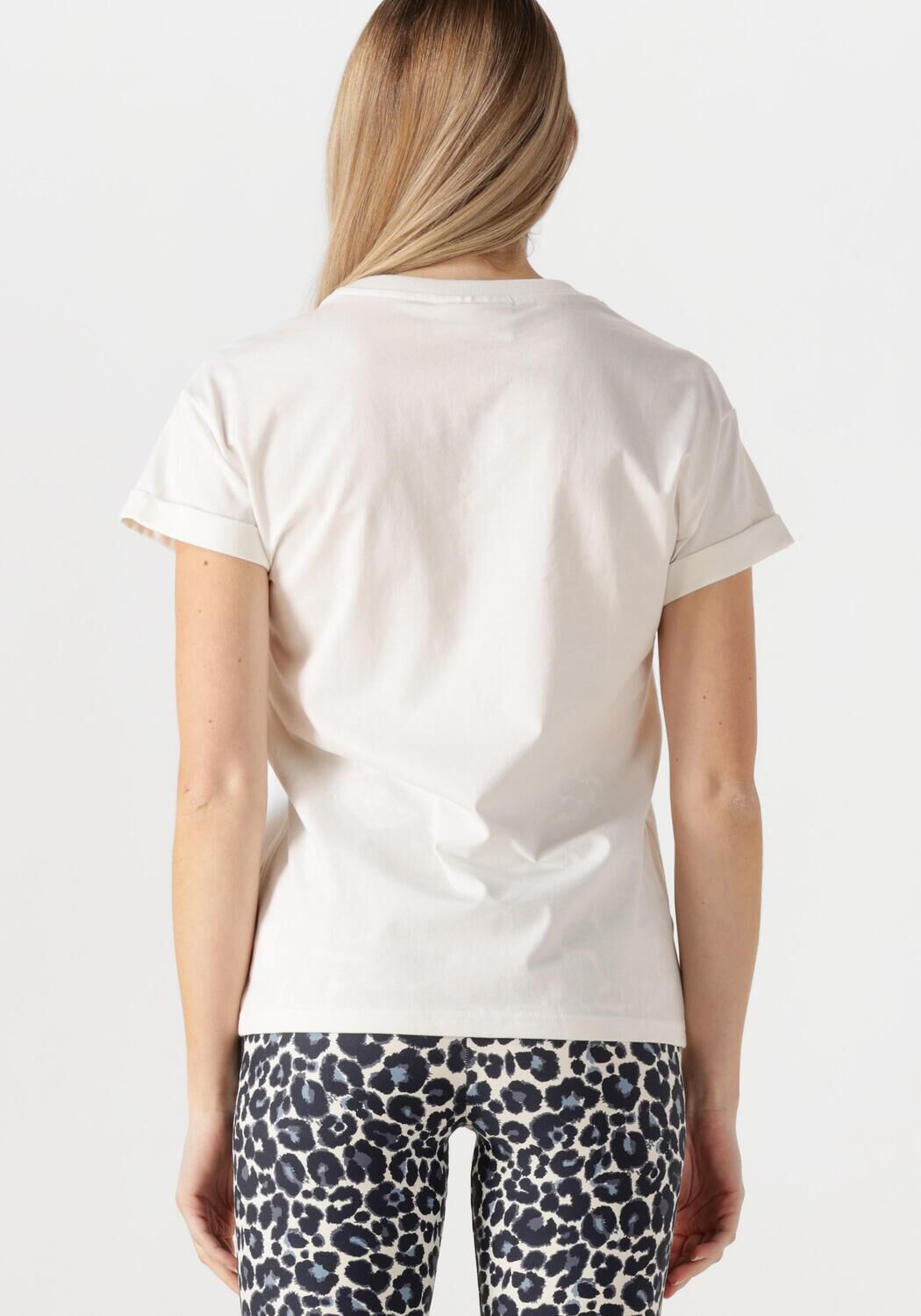 COLOURFUL REBEL Dames Tops & T-shirts Cr Print Boxy Tee Wit