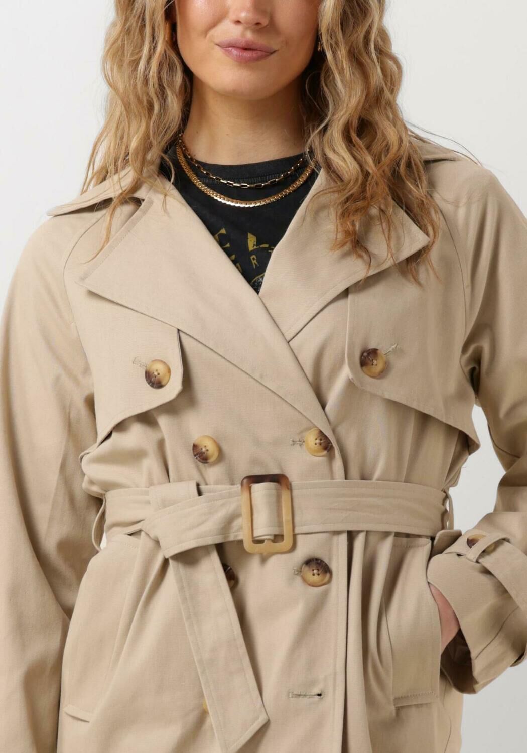 Y.A.S. Dames Jassen Yasteronimo Trench Coat Beige