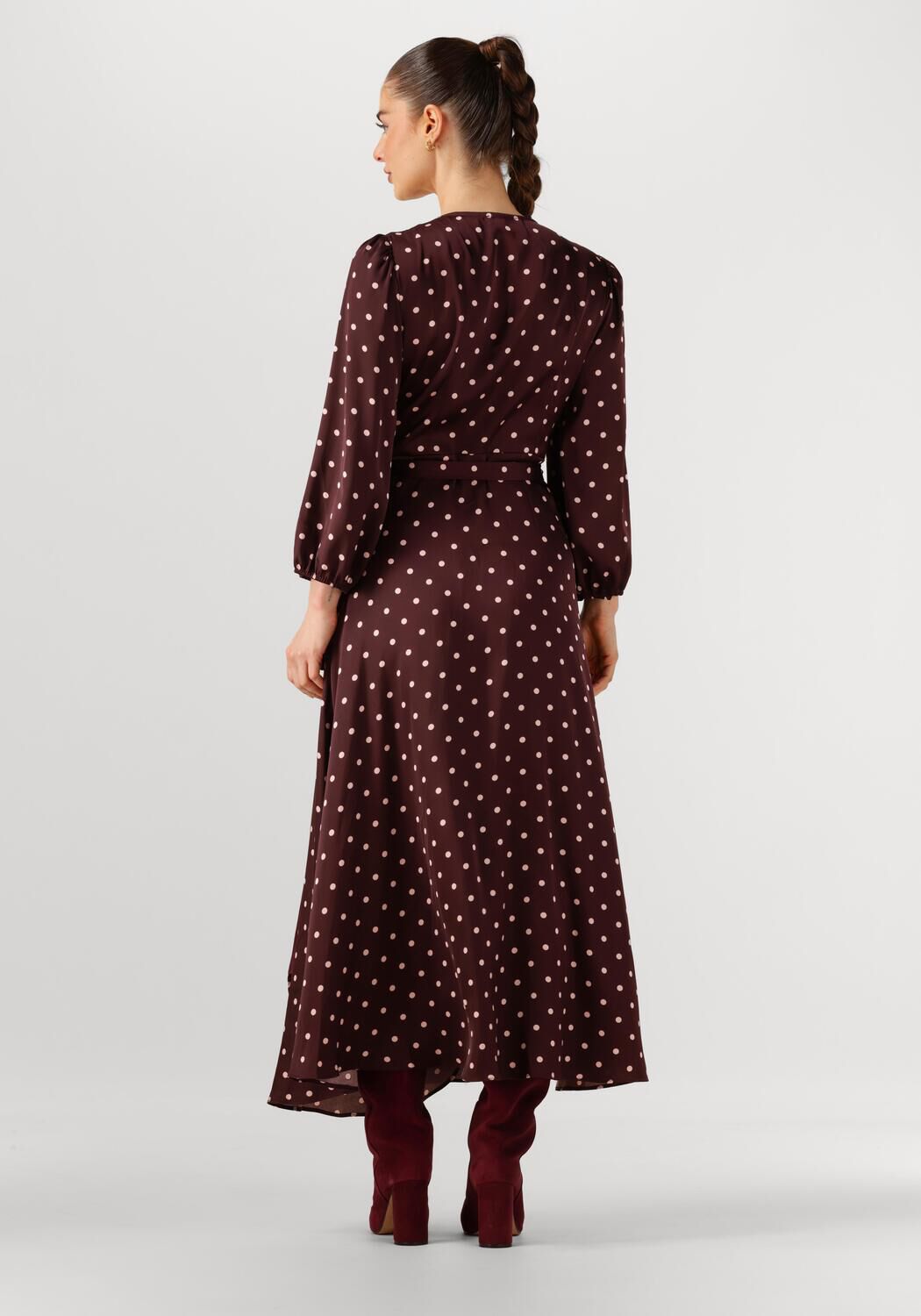 NEO NOIR Dames Jurken Malinga Dot Dress Bordeaux