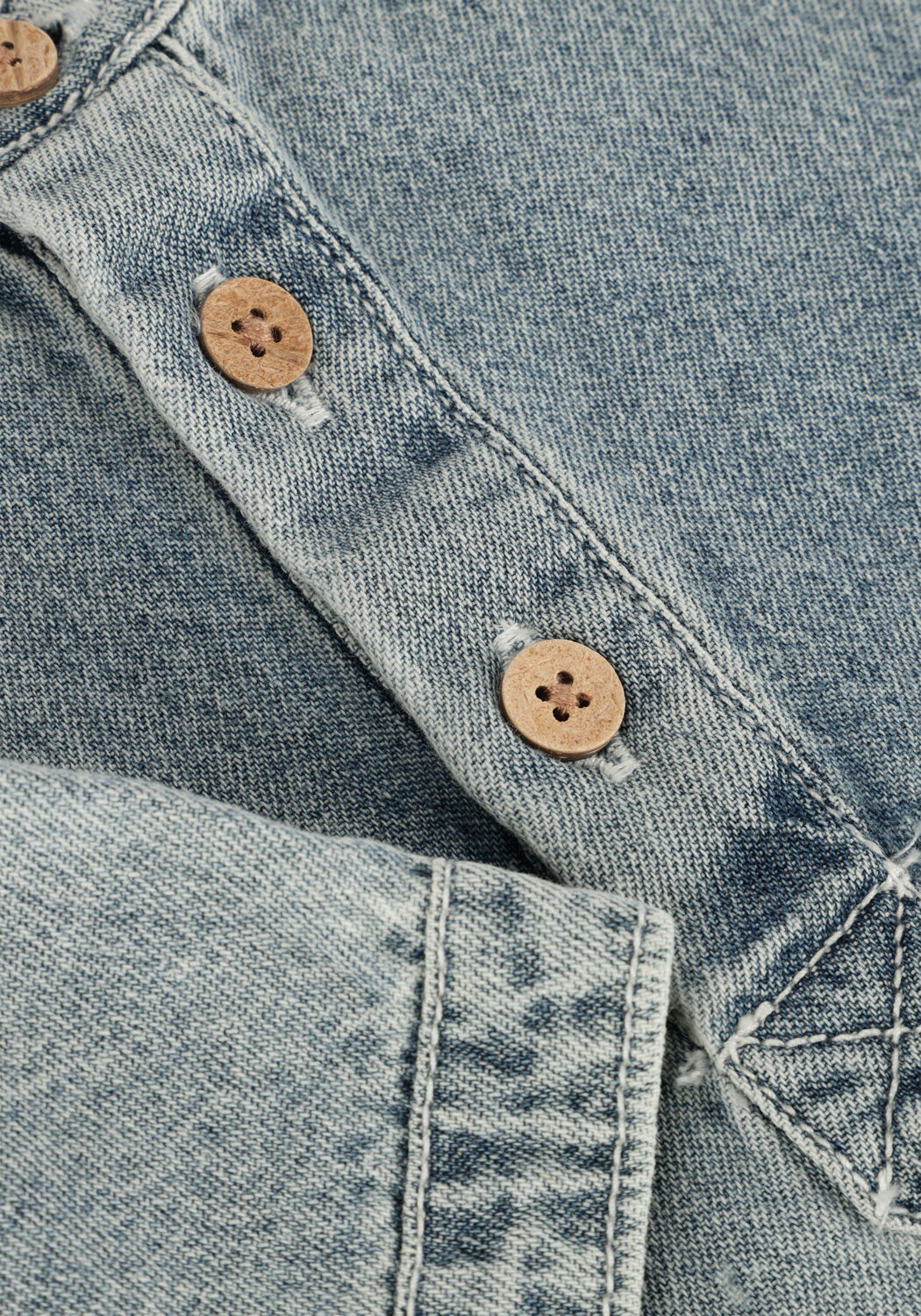 Blauwe LIL' ATELIER Casual overhemd NMMFUNDO SS LOOSE DNM SHIRT 4331-FD LIL - large