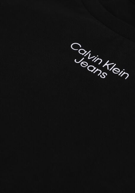 Zwarte CALVIN KLEIN T-shirt STACKED LOGO TIGHT TEE - large