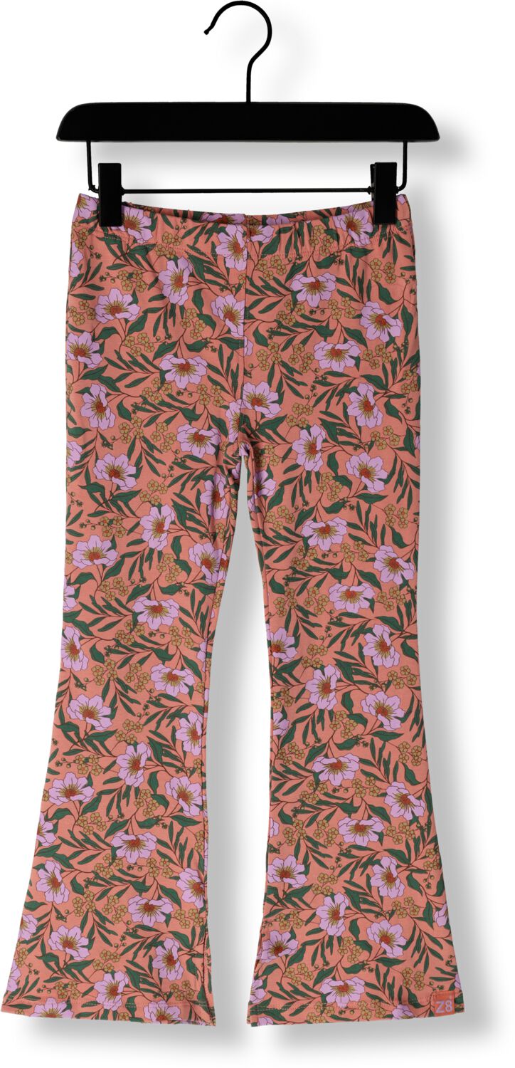 Z8 flared broek Izara zalmroze roze groen
