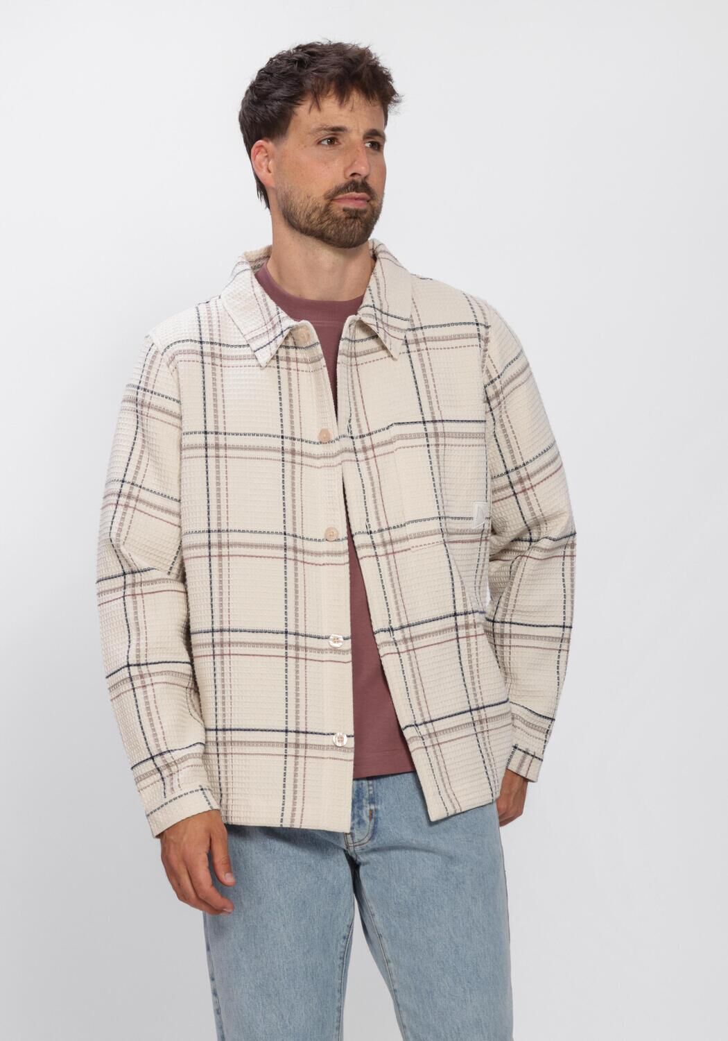 Creme CHASIN Overshirt JAXON GRID - large