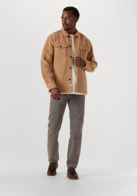 Camel ANERKJENDT Overshirt AKOSCAR BOILED WOOL OVERSHIRT - large