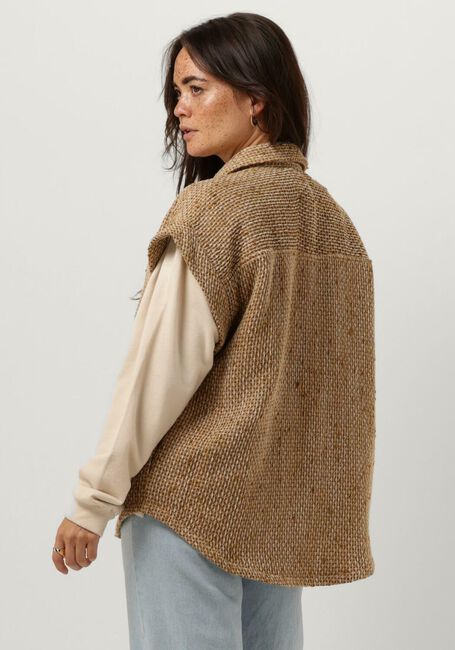 Gouden RUBY TUESDAY Top MUNA OVERSIZED SHORT SLEEVES BOUCLE SHIRT - large