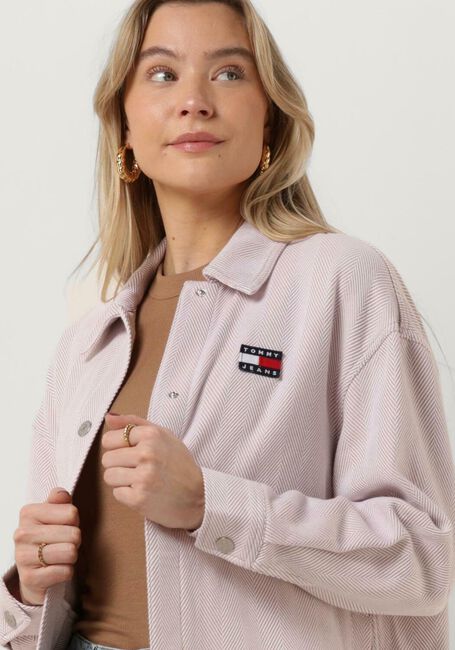 Beige TOMMY JEANS Blouses TJW HERRINGBONE OVERSHIRT - large
