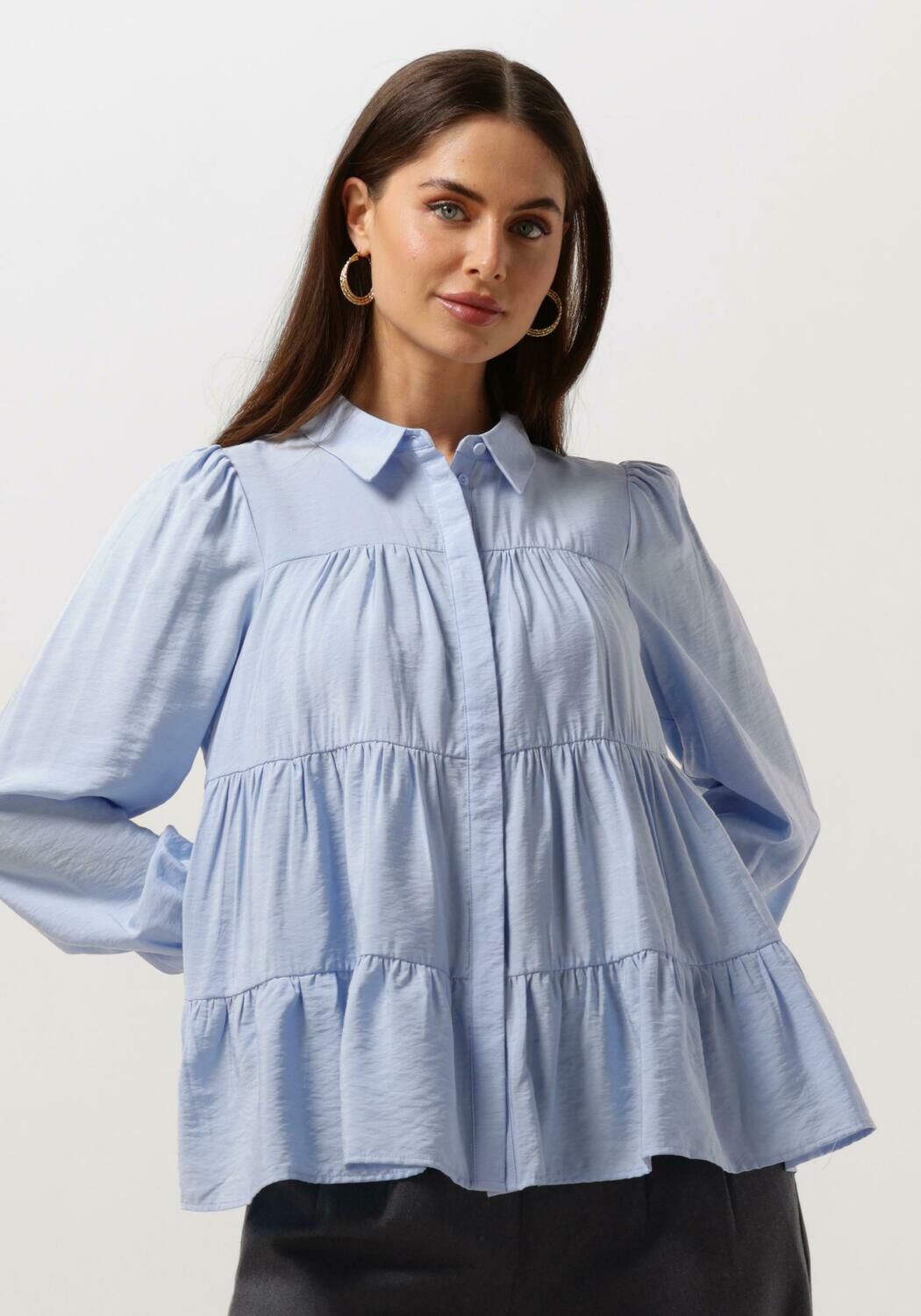 Y.A.S. Dames Blouses Yaspala Ls Shirt S. Lichtblauw