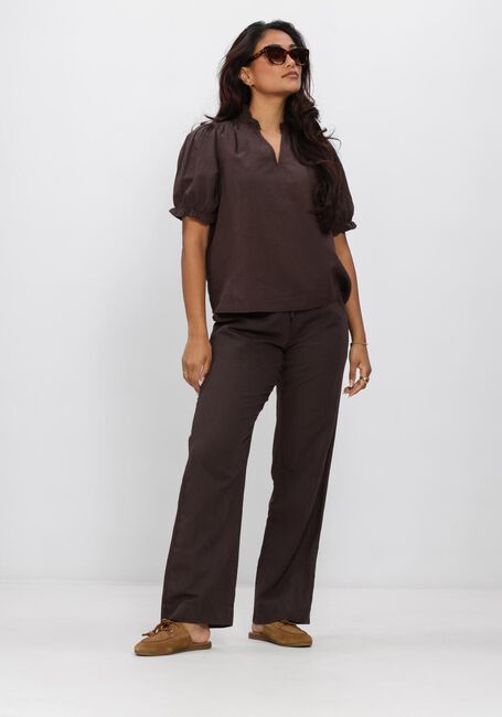 Bruine NEO NOIR Blouses ODESA LINEN BLOUSE - large