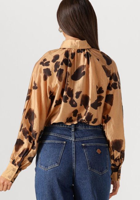 Camel MSCH COPENHAGEN Blouses MSCHNILLA ROMINA TOP AOP - large