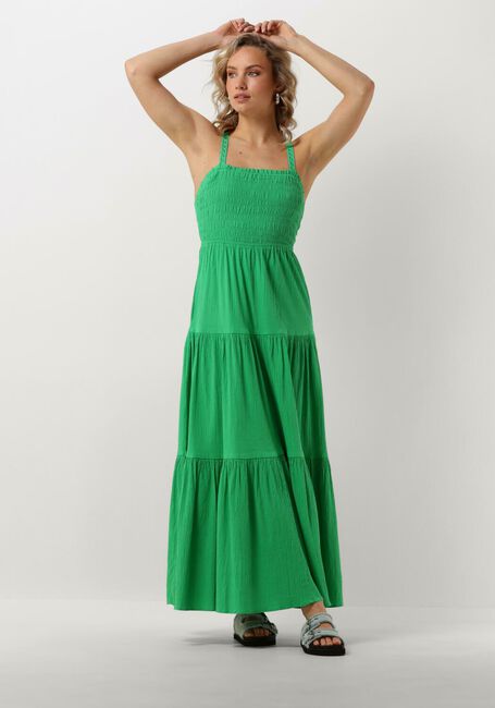 Groene SCOTCH & SODA Maxi jurk MAXI DRESS WITH SMOCK DETAIL - large