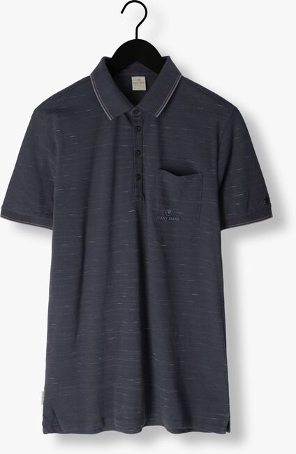 Donkerblauwe CAST IRON Polo SHORT SLEEVE POLO INJECTED COTTON PIQUE - large