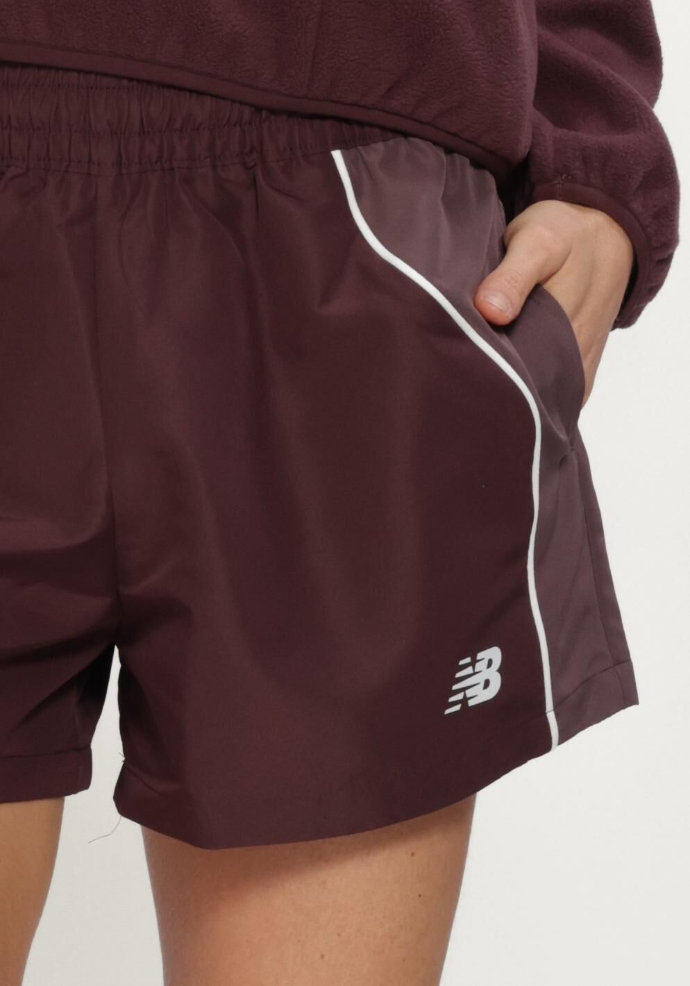 Bordeaux NEW BALANCE Sportshorts TRACKSIDE WOVEN SHORT - large