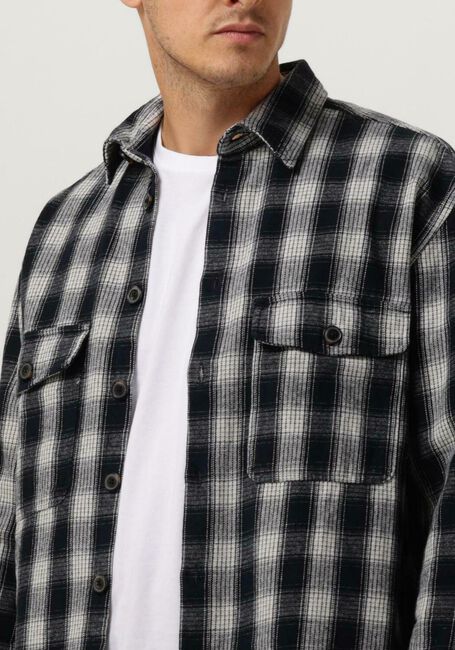 Donkerblauwe SELECTED HOMME Overshirt SLHLOOSEMASON-FLANNEL OVERSHIRT W NOOS - large