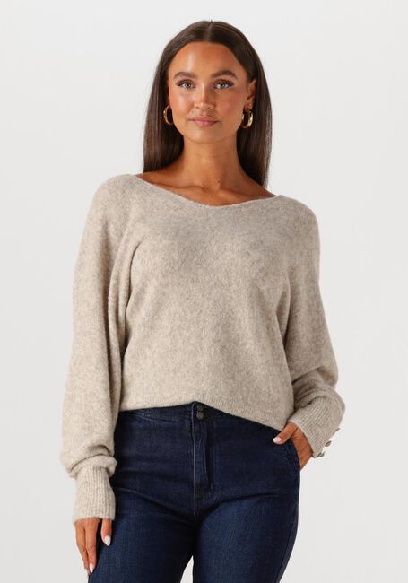 Grijze SUMMUM Trui OVERSIZED SWEATER WOOL ELASTANE BLEND KNIT - large