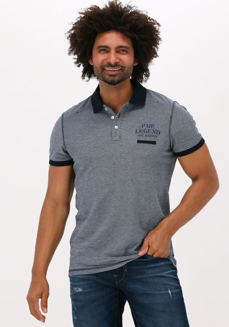 Donkergrijze PME LEGEND Polo SHORT SLEEVE POLO TWO TONE PIQUE - large