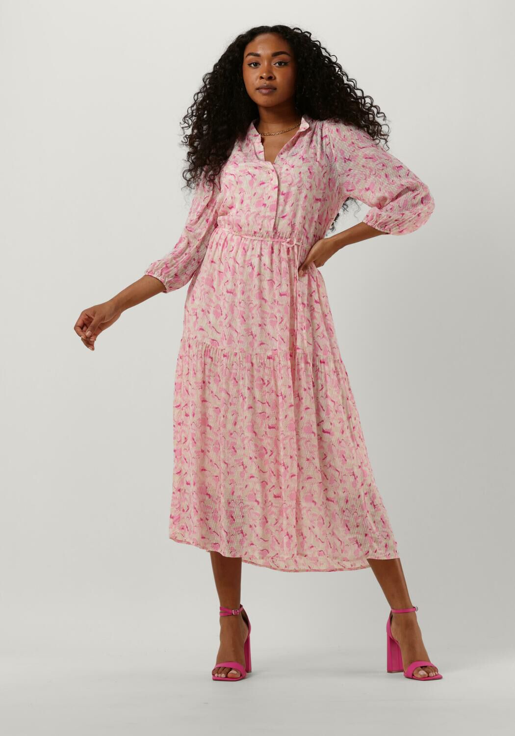 Roze midi jurk outlet