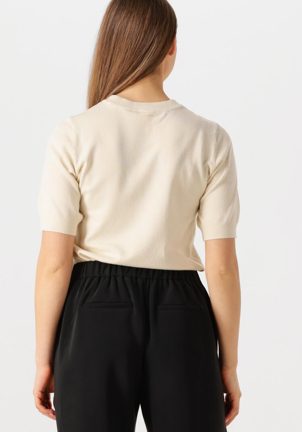 Y.A.S. Dames Truien & Vesten Yaslena Ss Knit Pullover S. Noos Gebroken Wit