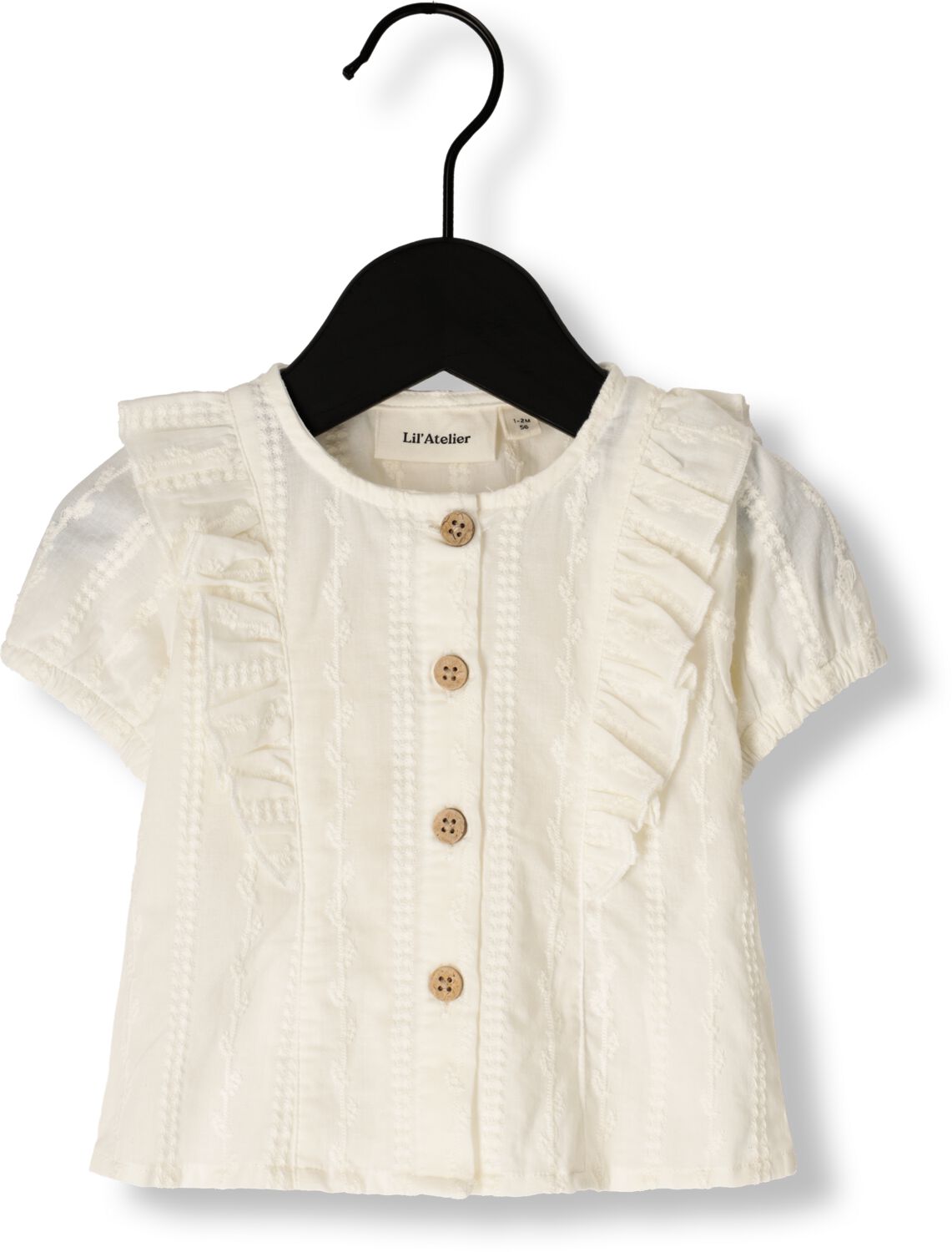 LIL' ATELIER Baby Blouses & Overhemden Nbfjazelle Ss Loose Shirt Lil Creme