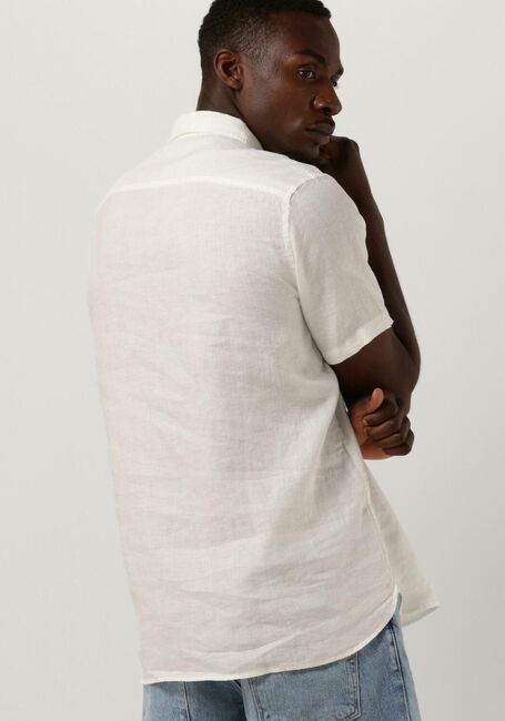 Witte SCOTCH & SODA Casual overhemd SHORT SLEEVE LINEN SHIRT - large