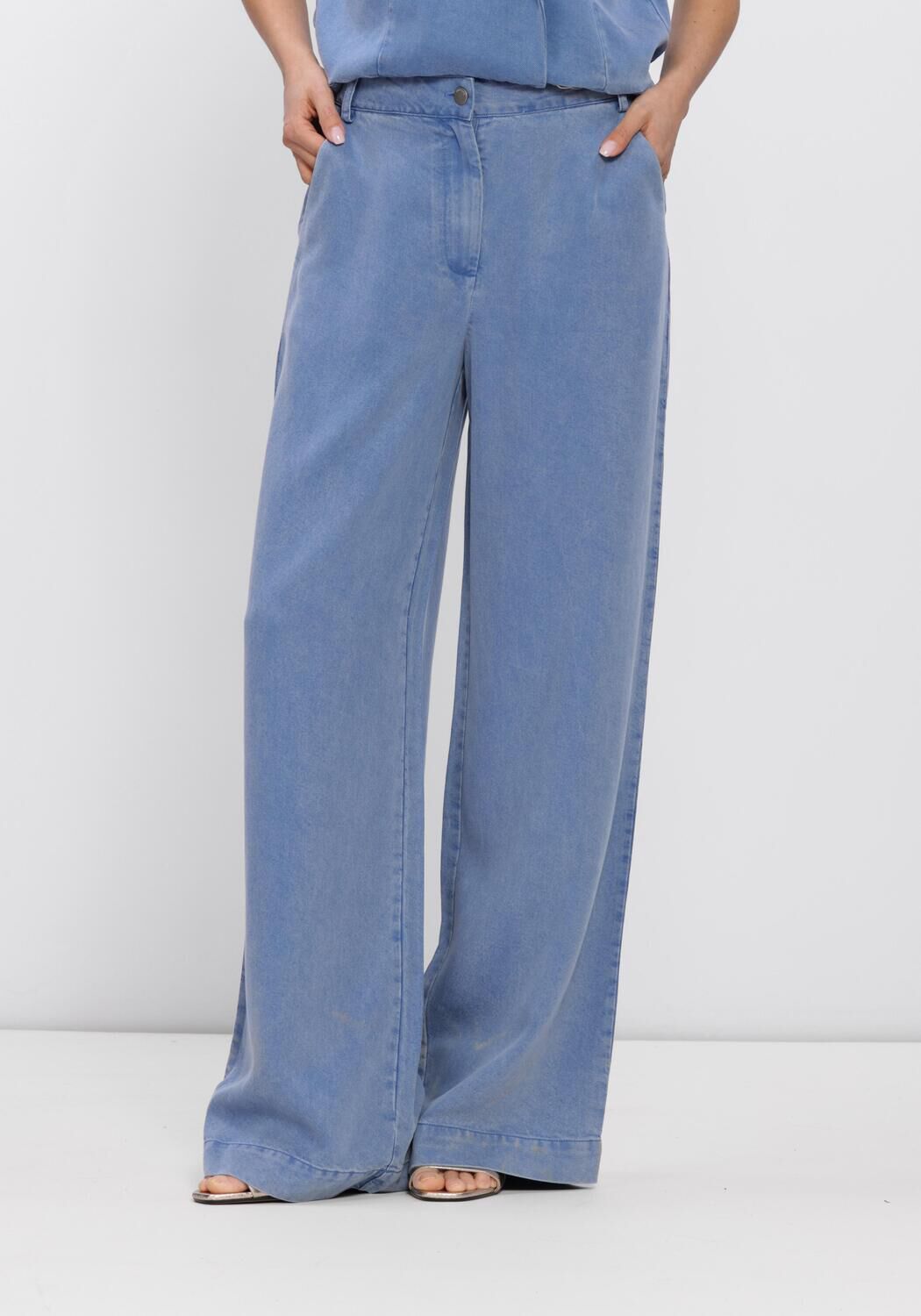 Blauwe FREEBIRD Broeken DNM-TENCELL-26-1 - large