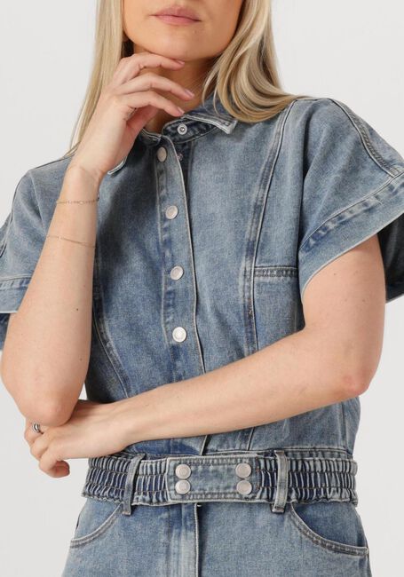 Blauwe ROUGE EDIT Playsuits ROUJOLIE 2/4 DENIM PLAYSUIT - large