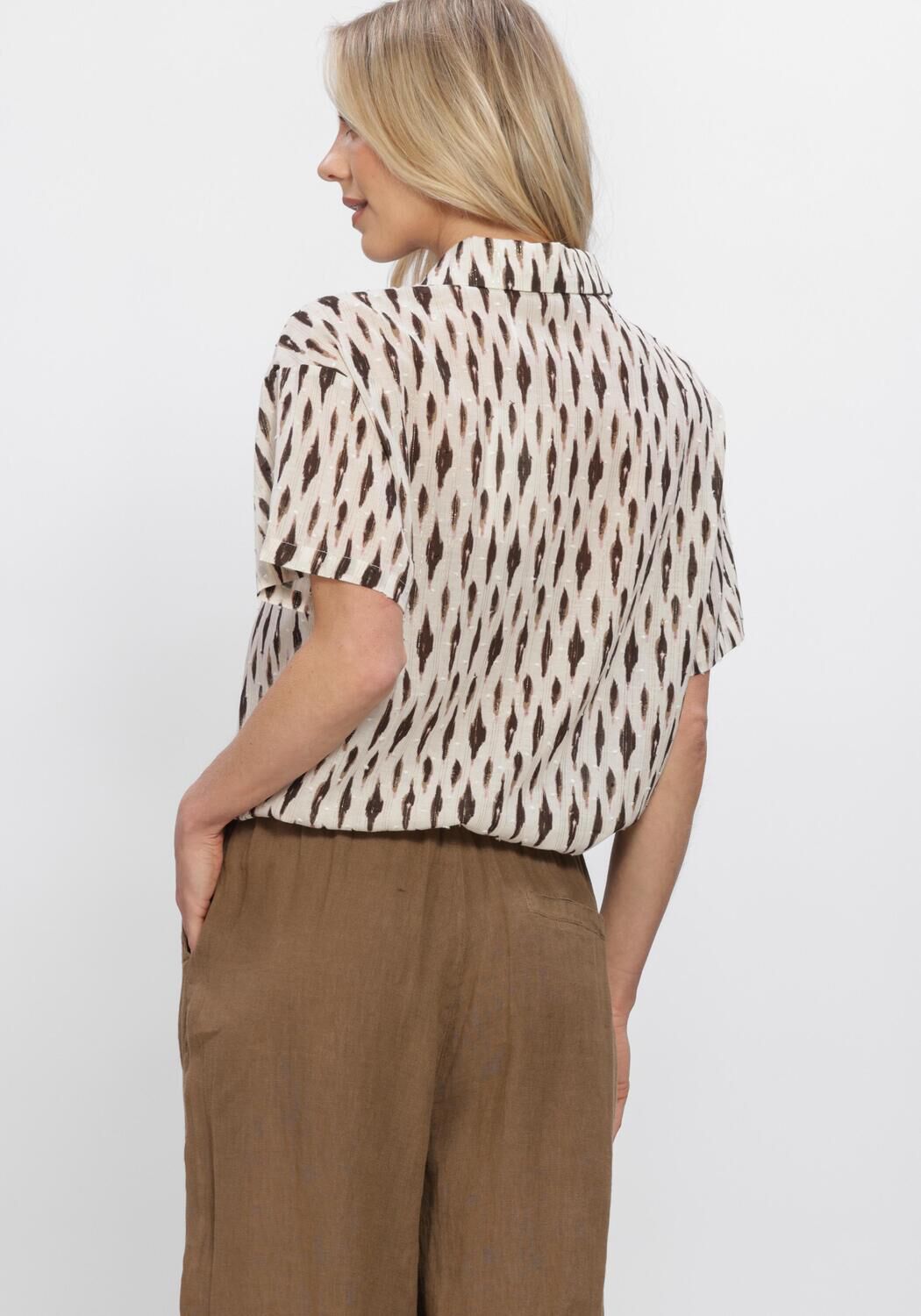 Gebroken wit NUKUS Blouses BRITT BLOUSE PRINT - large