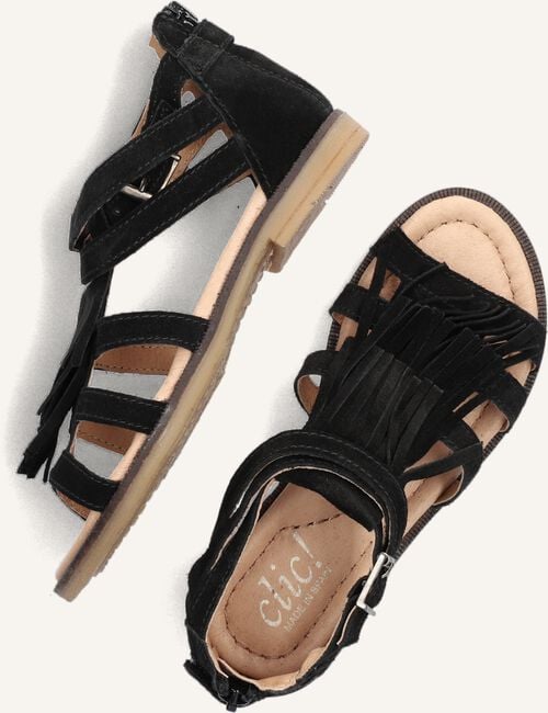 Zwarte CLIC! Platte sandalen 8909 Zwarte CLIC! Platte sandalen 8909 - large