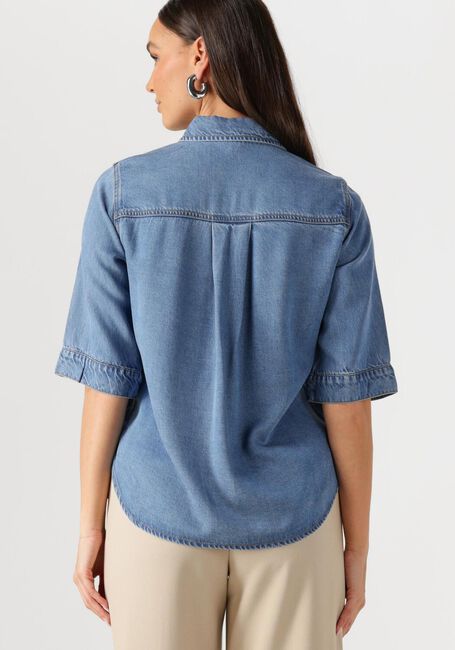 Blauwe OBJECT Blouses OBJFRAME 2/4 RE DENIM TOP - large