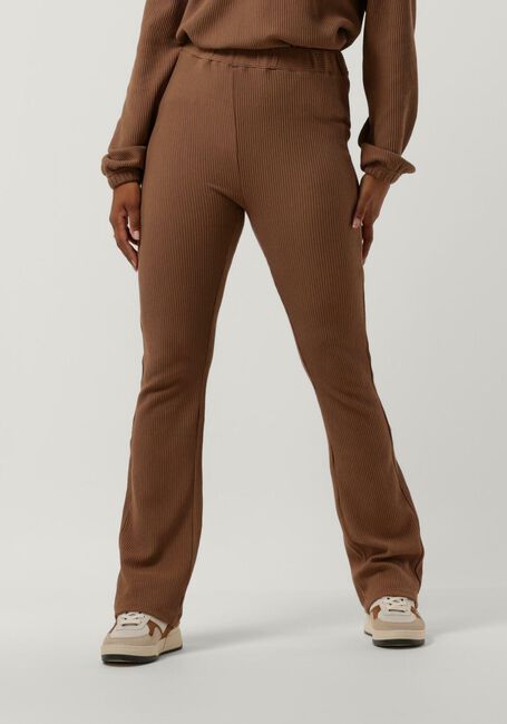 Bruine SIMPLE Flared broek FLAIR JER-ORG-COT-22-3 - large