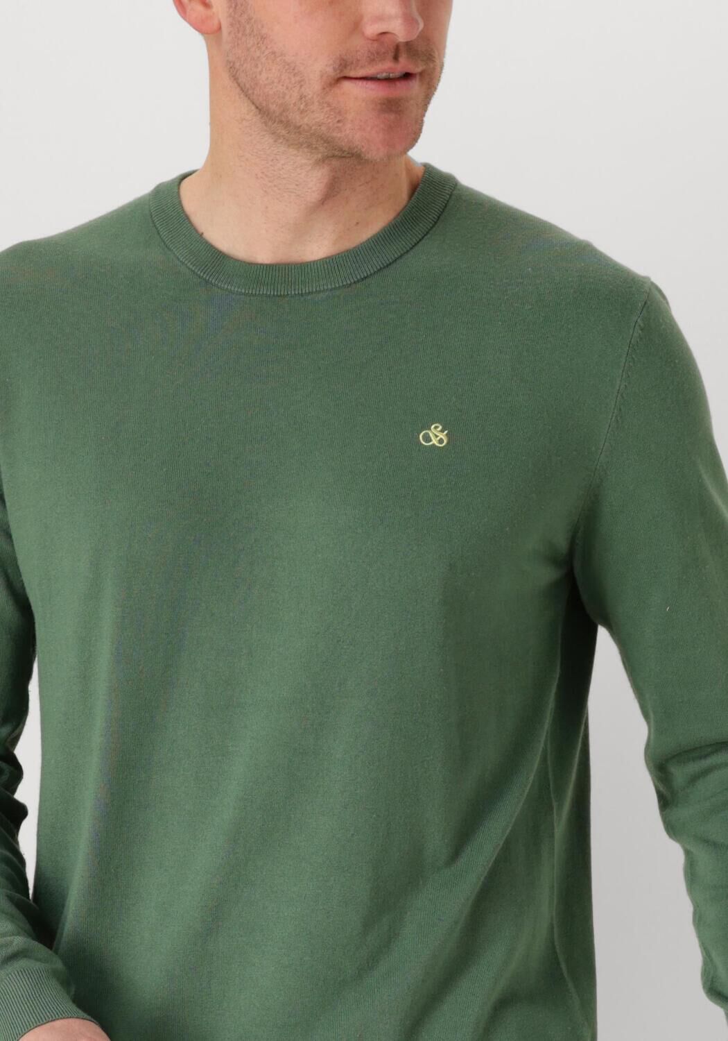 SCOTCH & SODA Heren Truien & Vesten Viscose Regular Fit Crewneck Groen