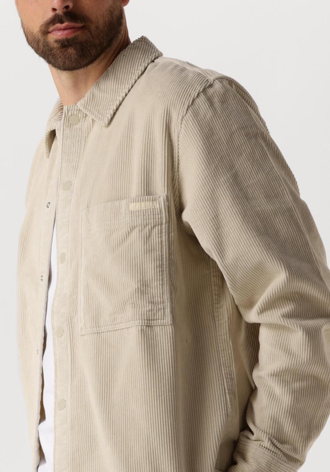 CALVIN KLEIN Heren Overshirts Corduroy Overshirt Beige