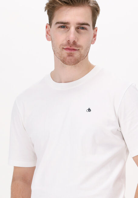 Witte SCOTCH & SODA T-shirt CREWNECK JERSEY T-SHIRT - large