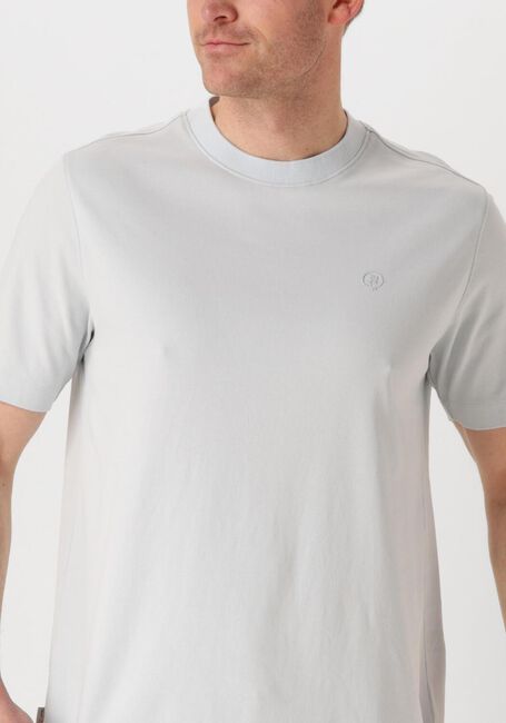 Lichtblauwe CAST IRON T-shirt SHORT SLEEVE R-NECK REGULAR FIT INTERLOCK - large