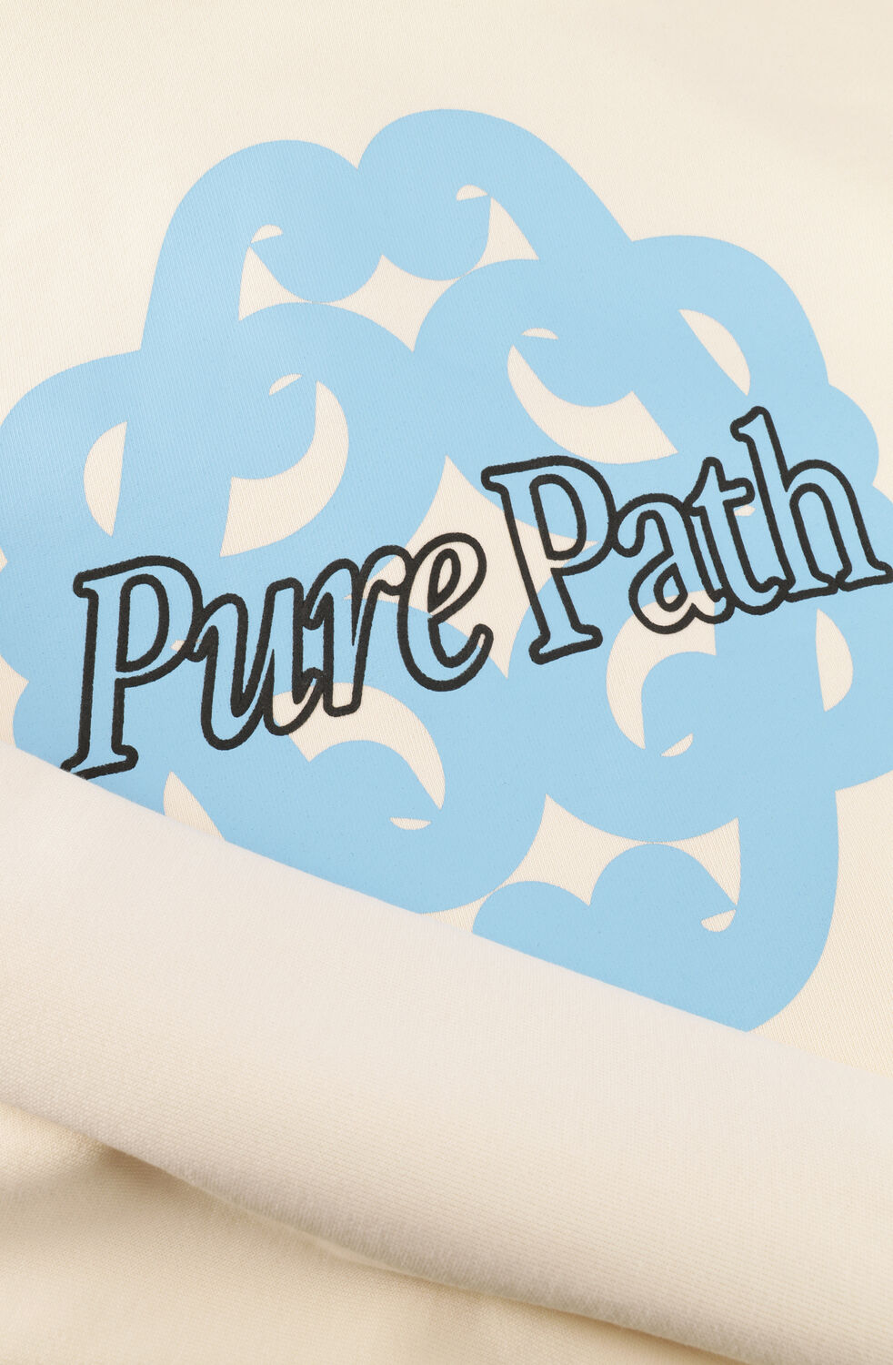 Beige PURE PATH Sweater BOLD EMBLEM HOODIE - large