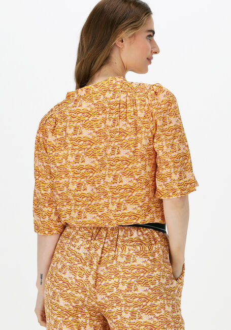 Gele SCOTCH & SODA Blouse PRINTED SHORT-SLEEVED EASY TOP - large