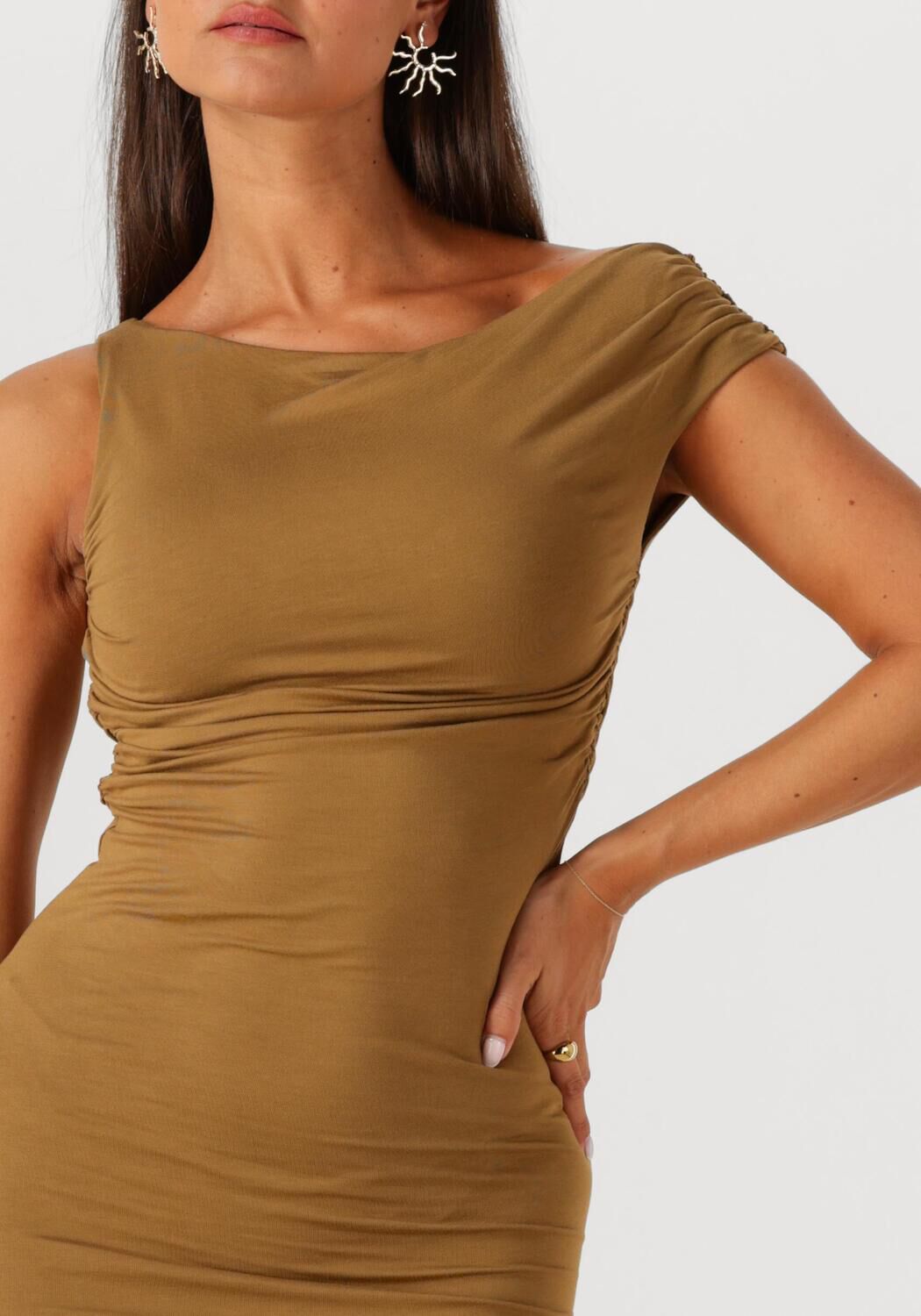 EDITED Dames Jurken Robinia Dress Khaki