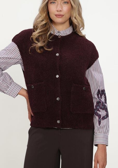 Bordeaux STUDIO AR Truien/vesten IDONY BOUCLE KNIT - large