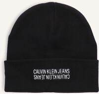 Zwarte CALVIN KLEIN Muts COTTON MIRROR LOGO BEANIE - medium
