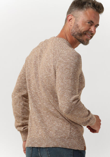 Groene CAST IRON Trui R-NECK REGULAR FIT COTTON MOULINE SLUB - large