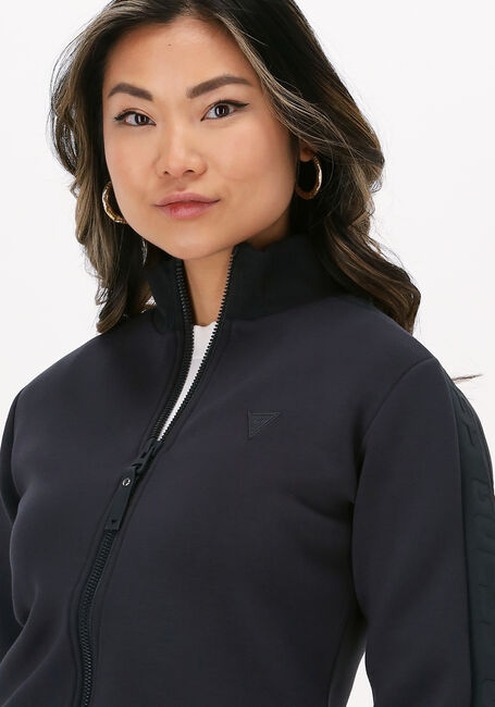 Grijze GUESS Vest ALLIE SCUBA ZIP SWEATSHIRT - large