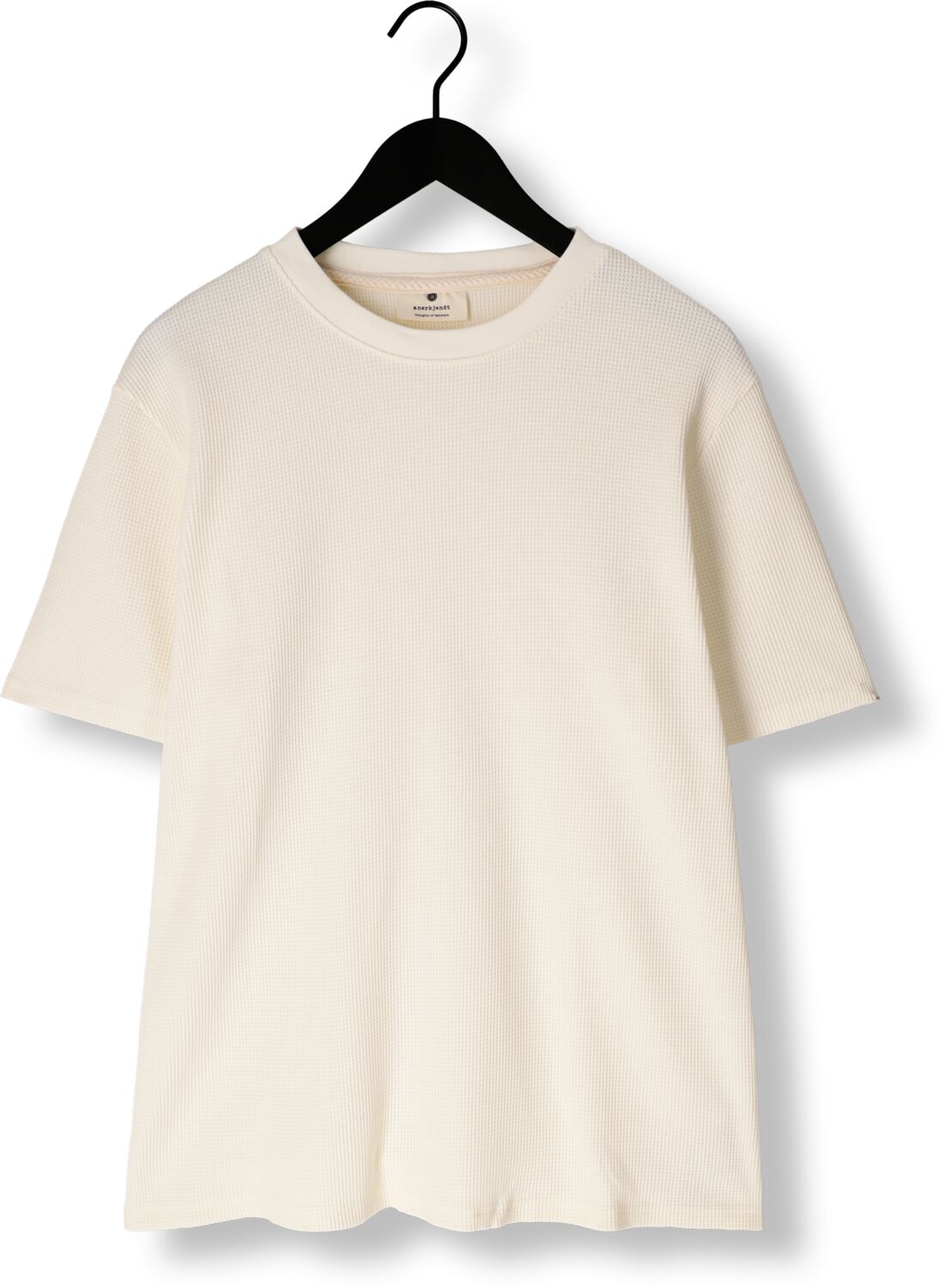 ANERKJENDT Heren Polo's & T-shirts Akkiki S s Waffle Tee Ecru