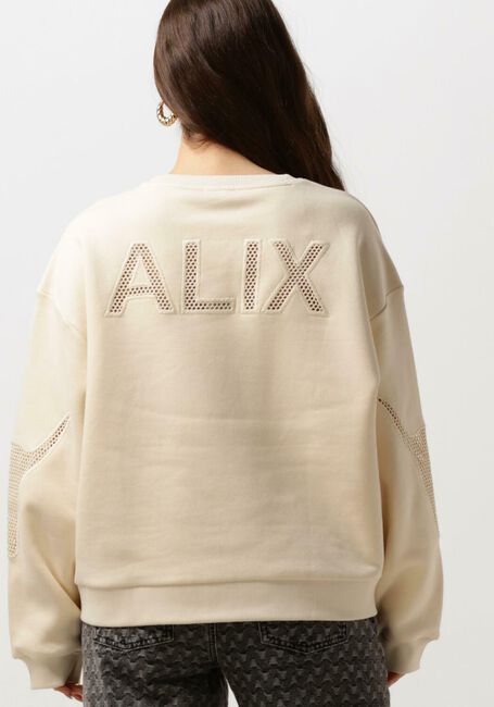 Ecru ALIX THE LABEL Trui LADIES KNITTED MESH SWEATER - large