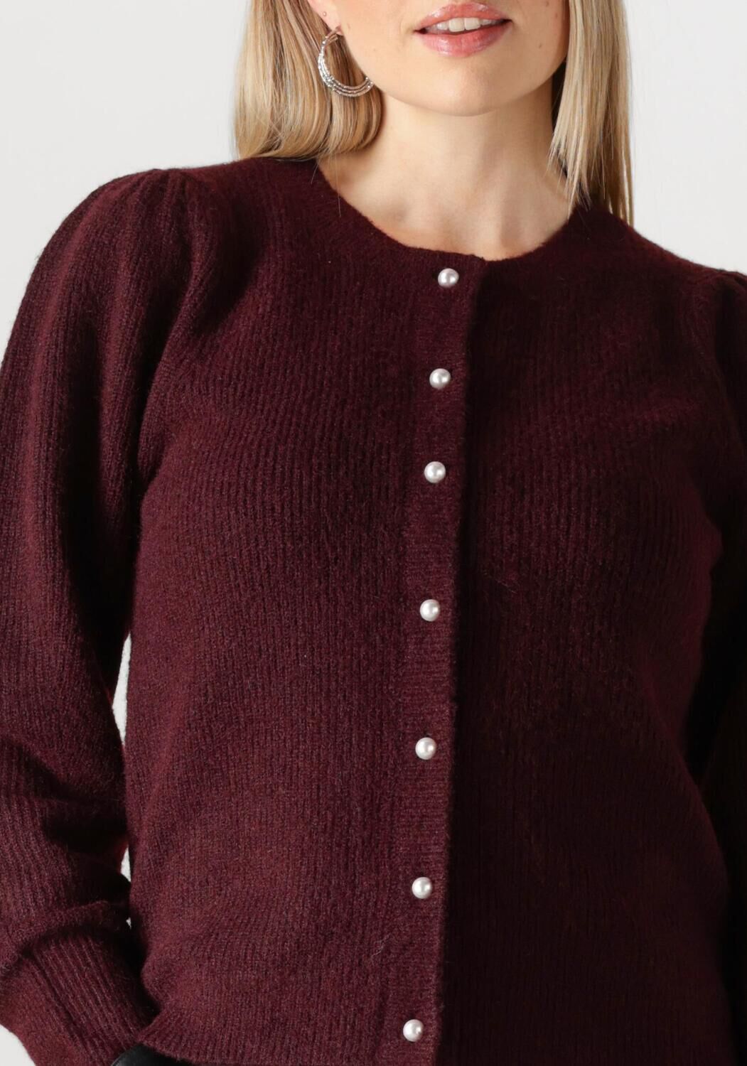 NEO NOIR Dames Truien & Vesten Nuna Knit Cardigan Bordeaux