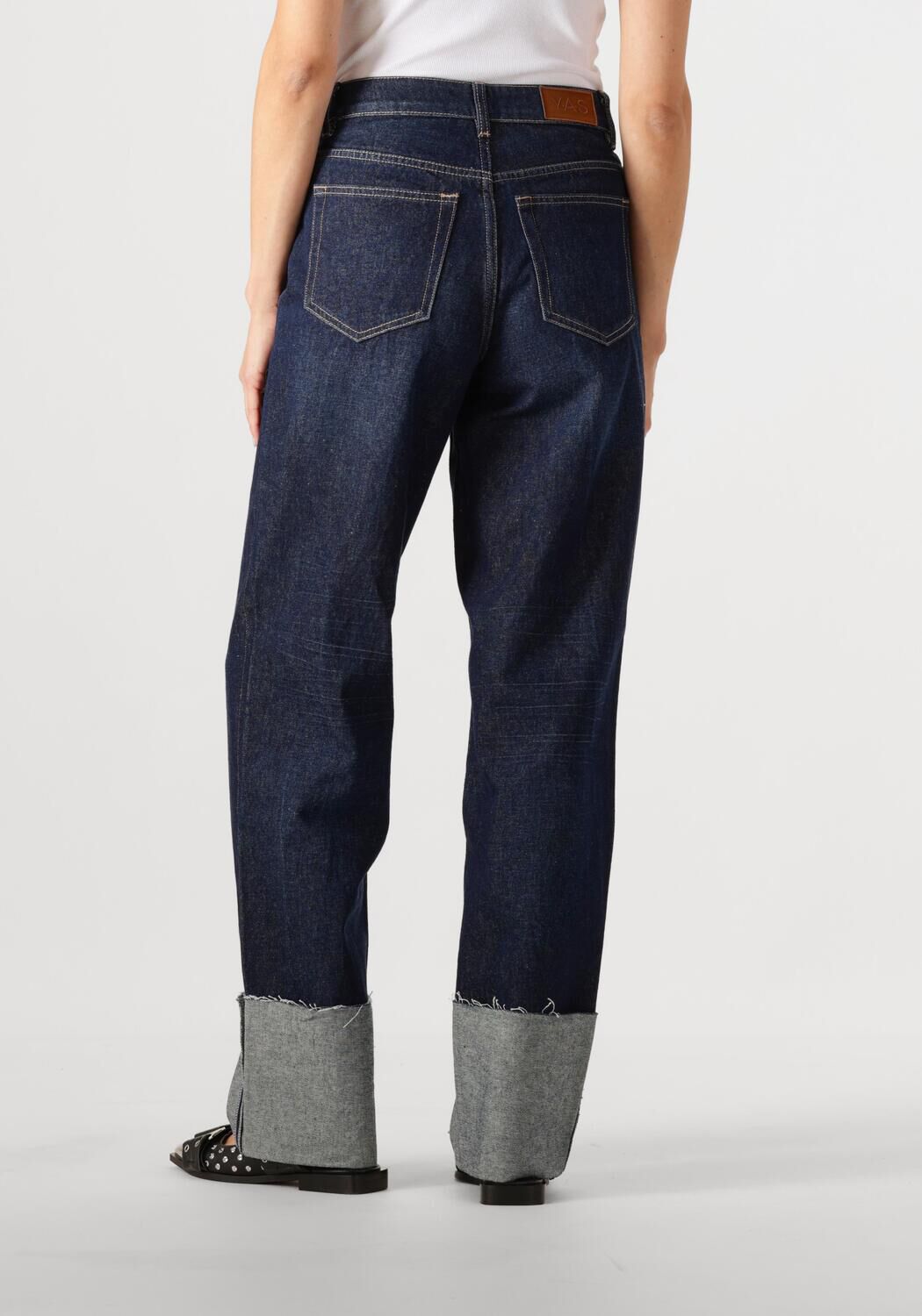 Y.A.S. Dames Jeans Yasmaria Hmw Jeans S. Donkerblauw