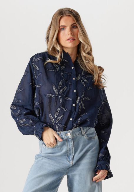 Donkerblauwe NUKUS Blouses JENNA BLOUSE EMBROIDERY - large