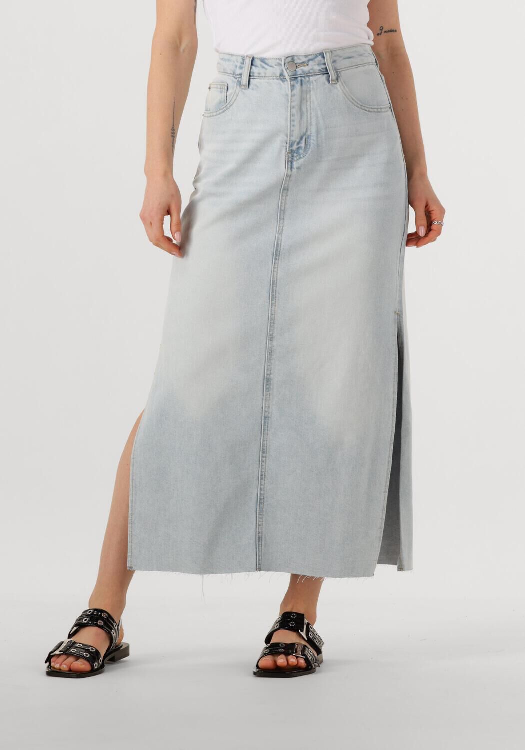 WITHBLACK Dames Rokken Wblgala Denim Skirt Lichtblauw