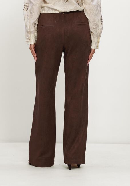 Bruine NUKUS Wijde broek JILL PANTS SUEDINE - large