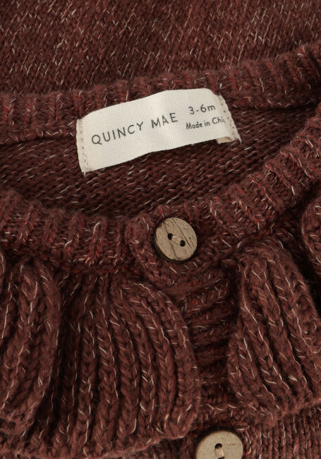 Bordeaux QUINCY MAE Vest RUFFLE COLLAR CARDIGAN - large